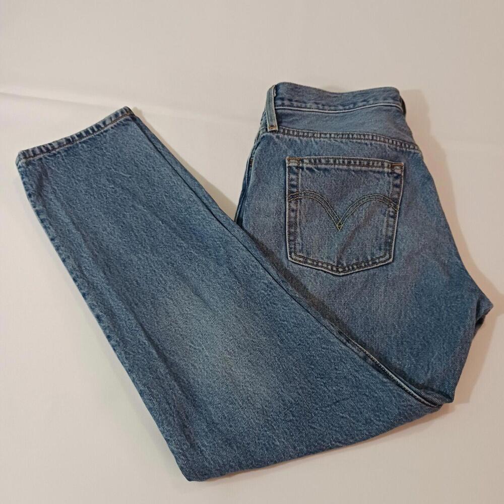 Levi's 501 Women's Cotton Blue Denim Pockets Jeans Measured Size (30"×27")